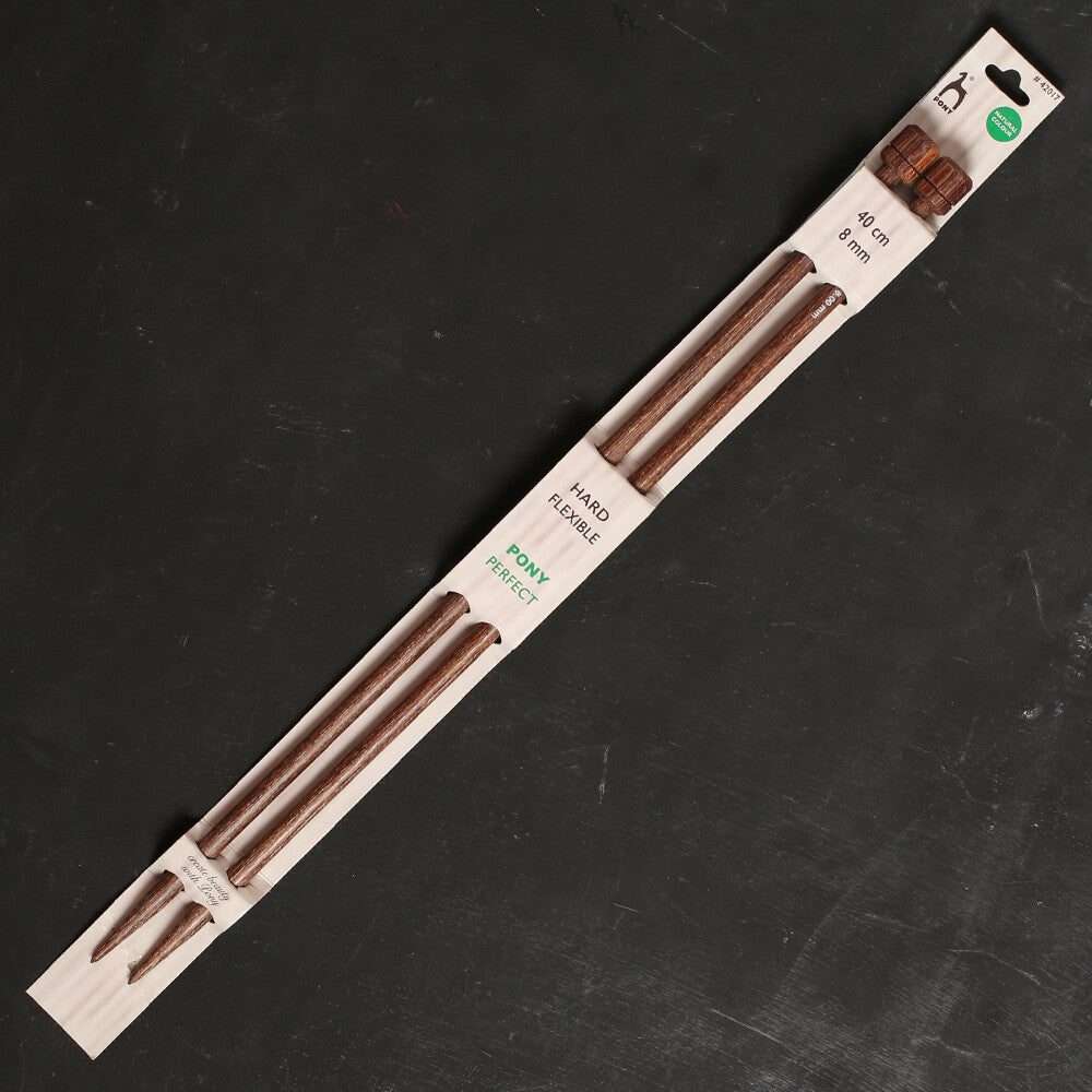 Pony perfect 40 cm 8 mm Ahşap Örgü Şişi - 42017